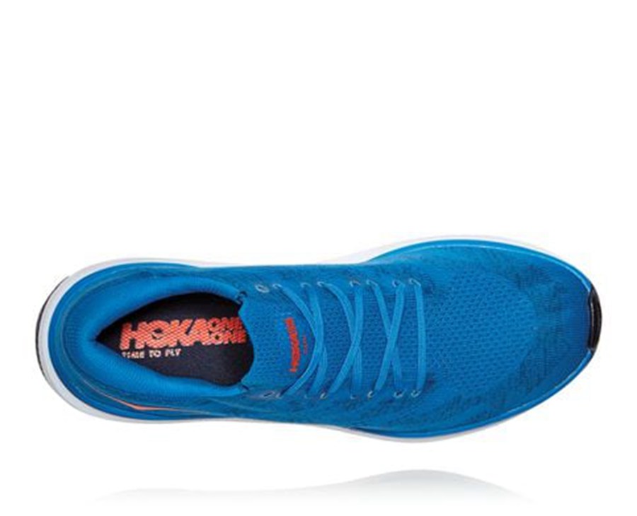 Running Shoes Mens - Hoka One One Cavu 3 - Blue - NSBTLDA-49